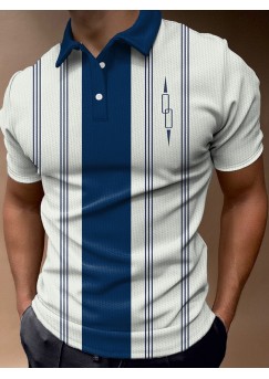 Men's Fashion Casual Basic Short Sleeve Polo Shirt