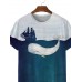 Men's Whale Print Short Sleeve T-Shirt